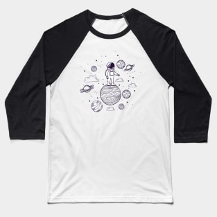 Astronaut Space Explorer Baseball T-Shirt